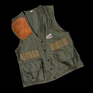 Vintage Hunting Vest Padded Shoulder Small Game Birds Back Pocket S/M Past Corp